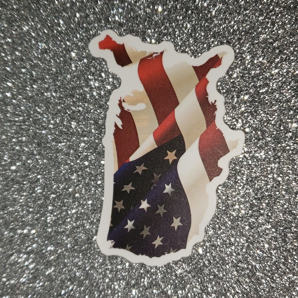 USA ART WATERPOOF Sticker American Flag United States